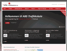 Tablet Screenshot of abe-trafikkskole.no
